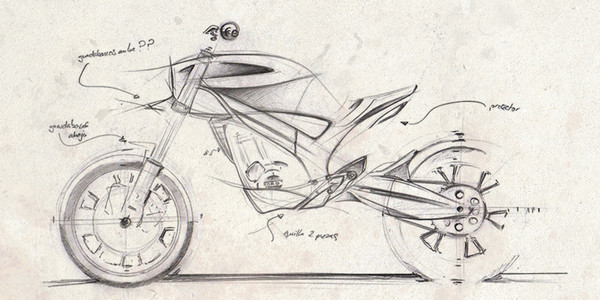 motorcycle，Design，Model，Hand drawn，