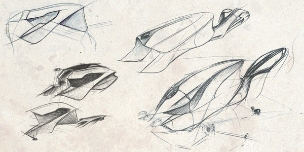 motorcycle，Design，Model，Hand drawn，