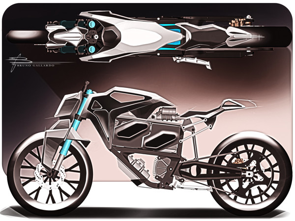 motorcycle，Design，Model，Hand drawn，