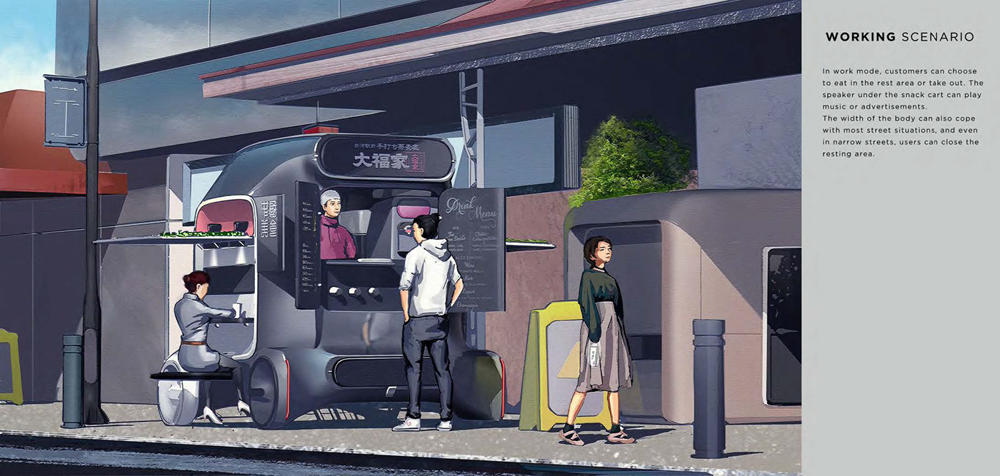 automobile，Restaurant，concept，