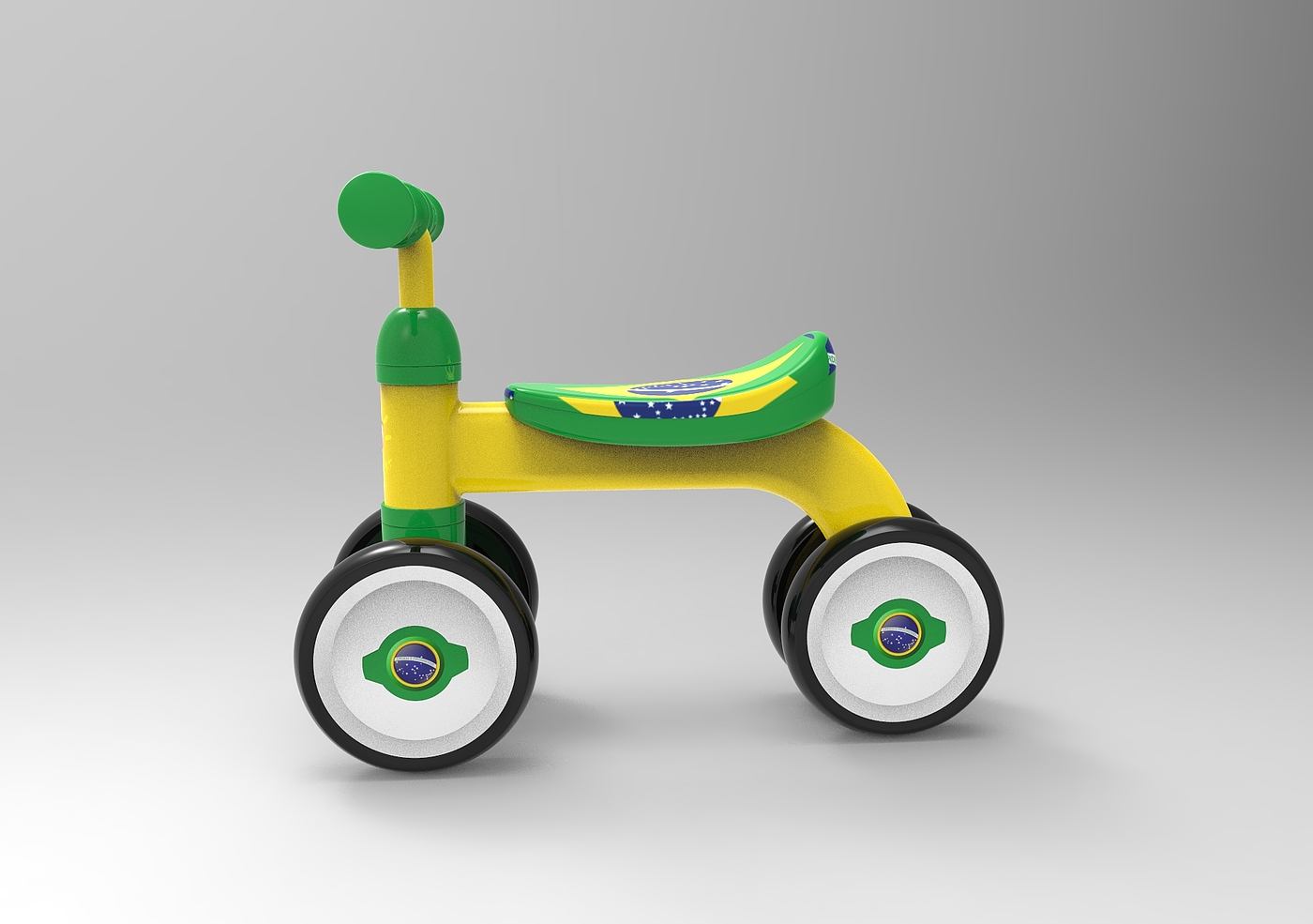 Simple and streamlined children's walking aid，