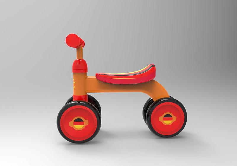 Simple and streamlined children's walking aid，