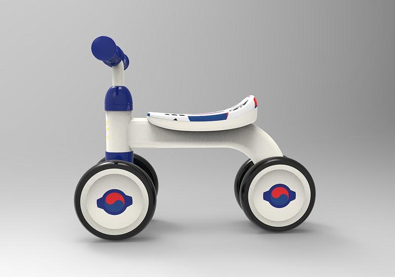 Simple and streamlined children's walking aid，