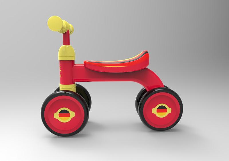 Simple and streamlined children's walking aid，