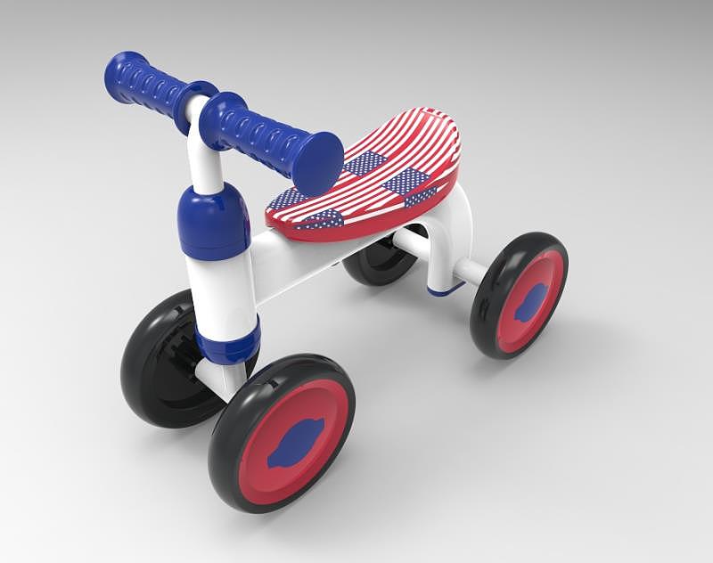 Simple and streamlined children's walking aid，