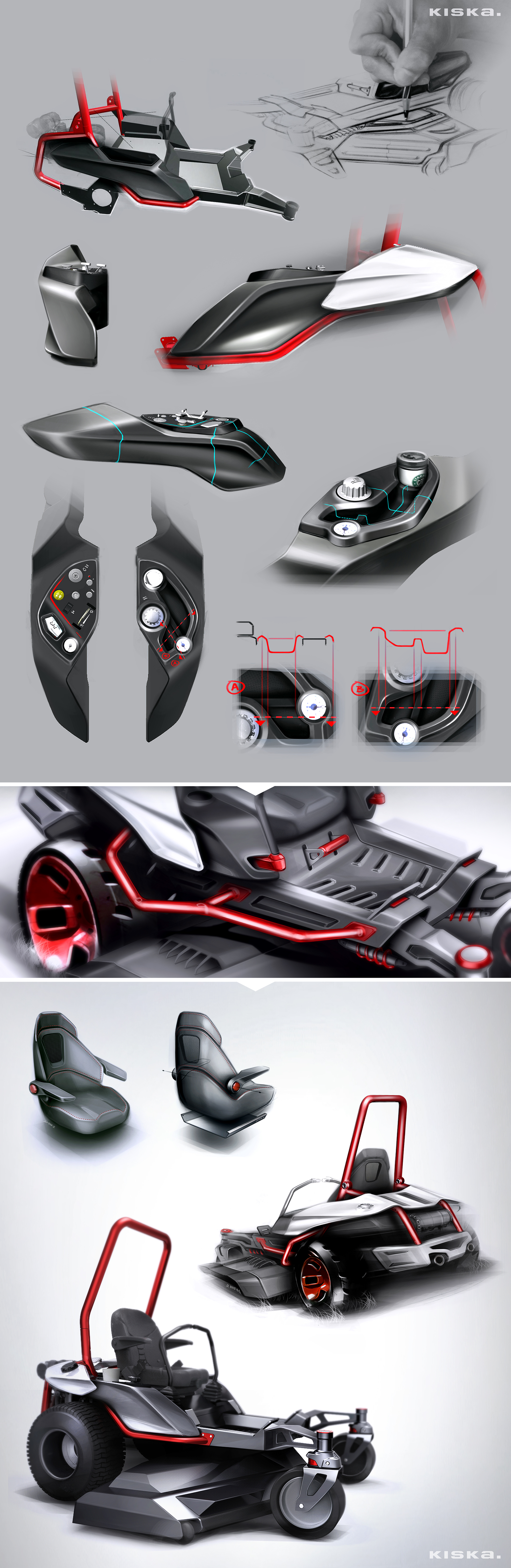 Zero rotation mower，Tool design，Agricultural tools，