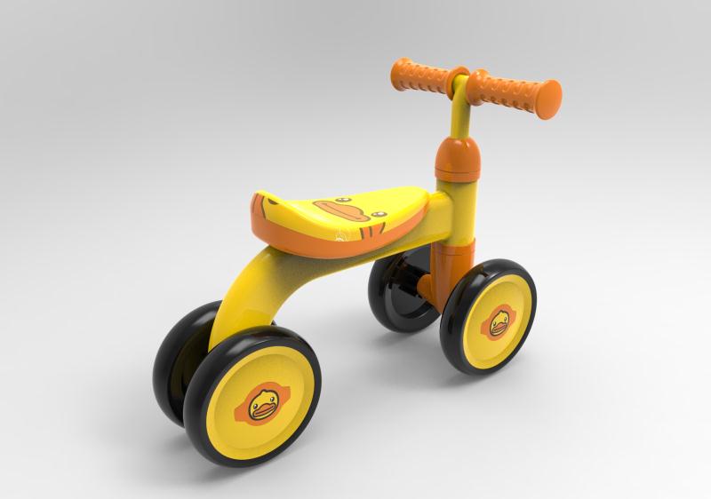 Simple and streamlined children's walking aid，