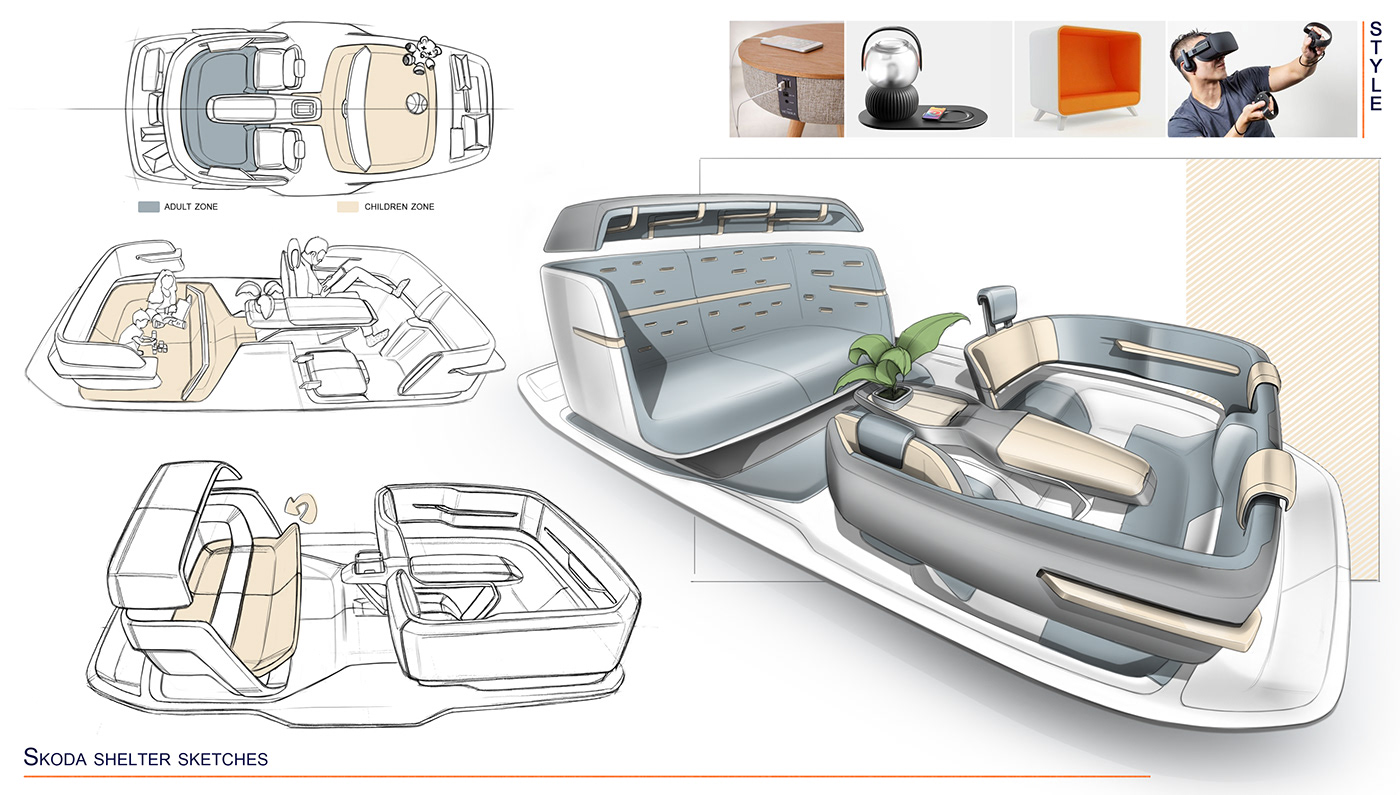 automobile，Hand drawn，inside，