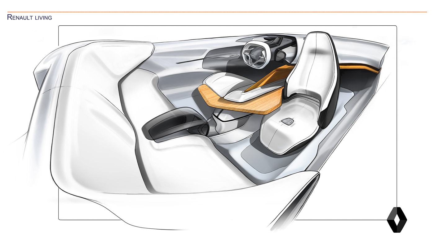 automobile，Hand drawn，inside，