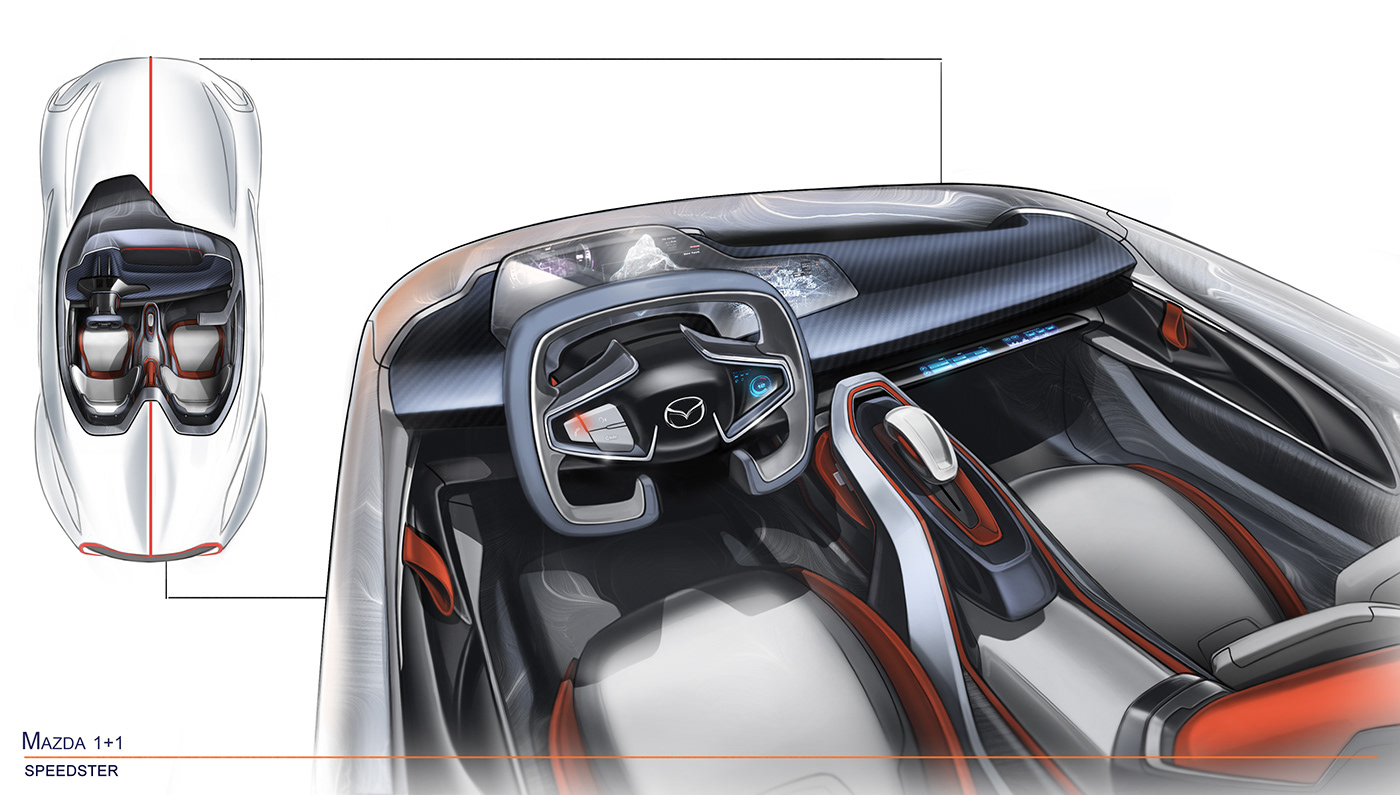 automobile，Hand drawn，inside，