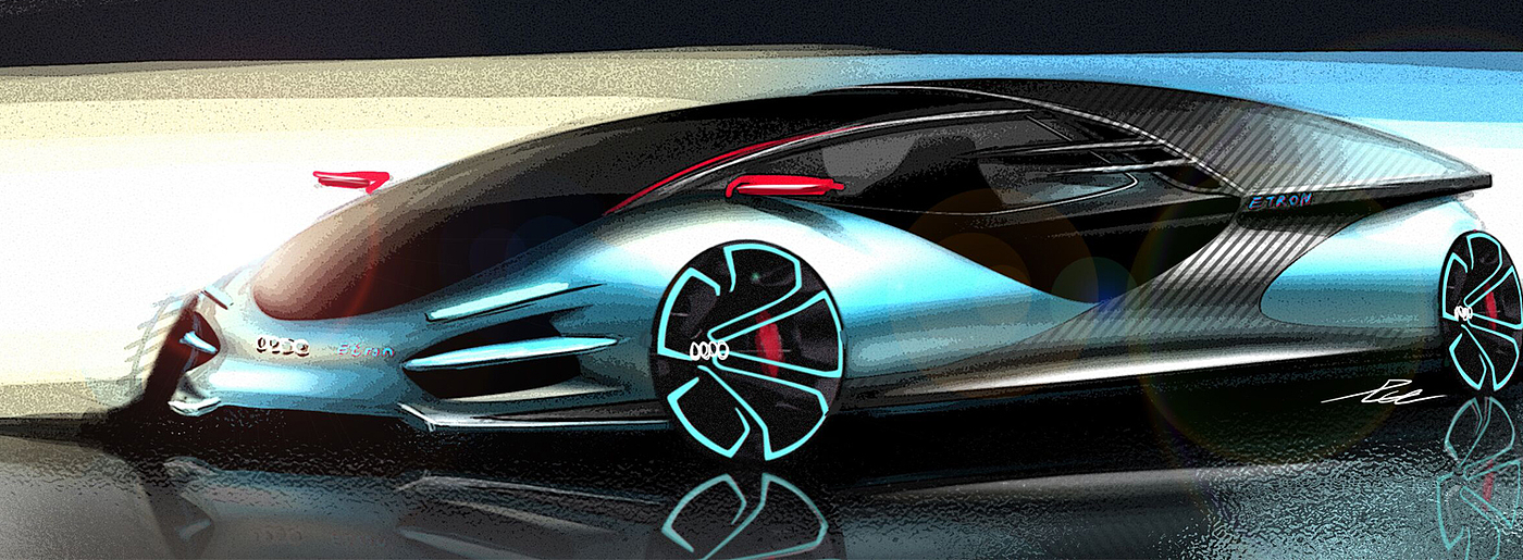 Mitsubishi，audi，Hand drawn car，pretty，