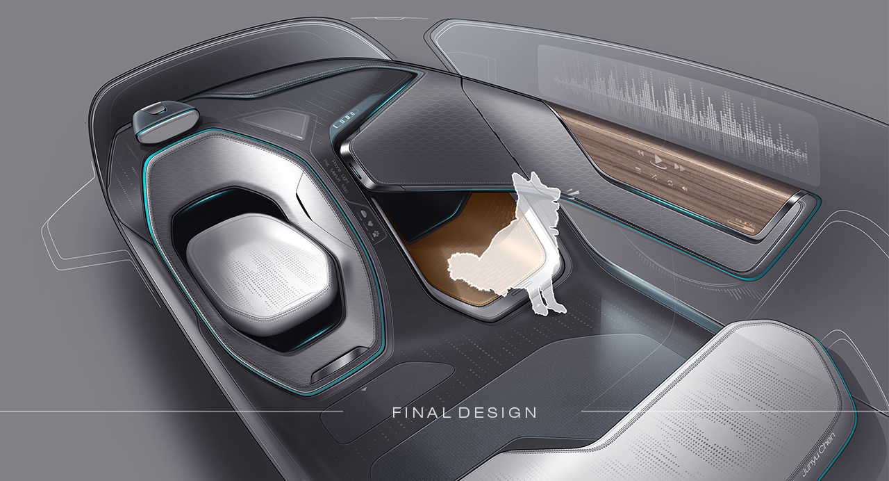 Automotive interior，conceptual design，Pets，partner，
