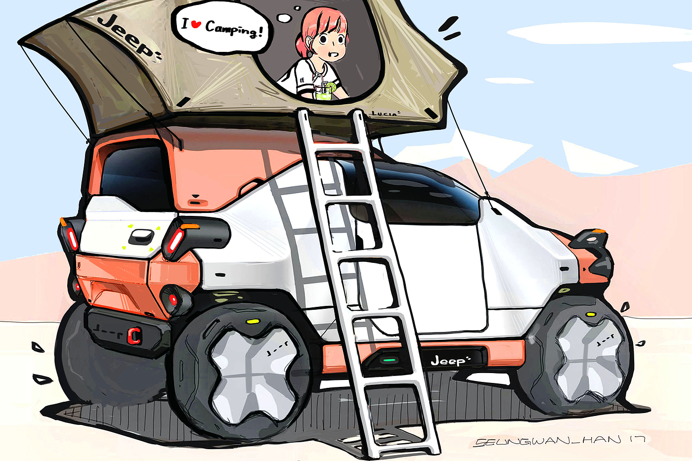 suv，电动，babyjeep，手稿，