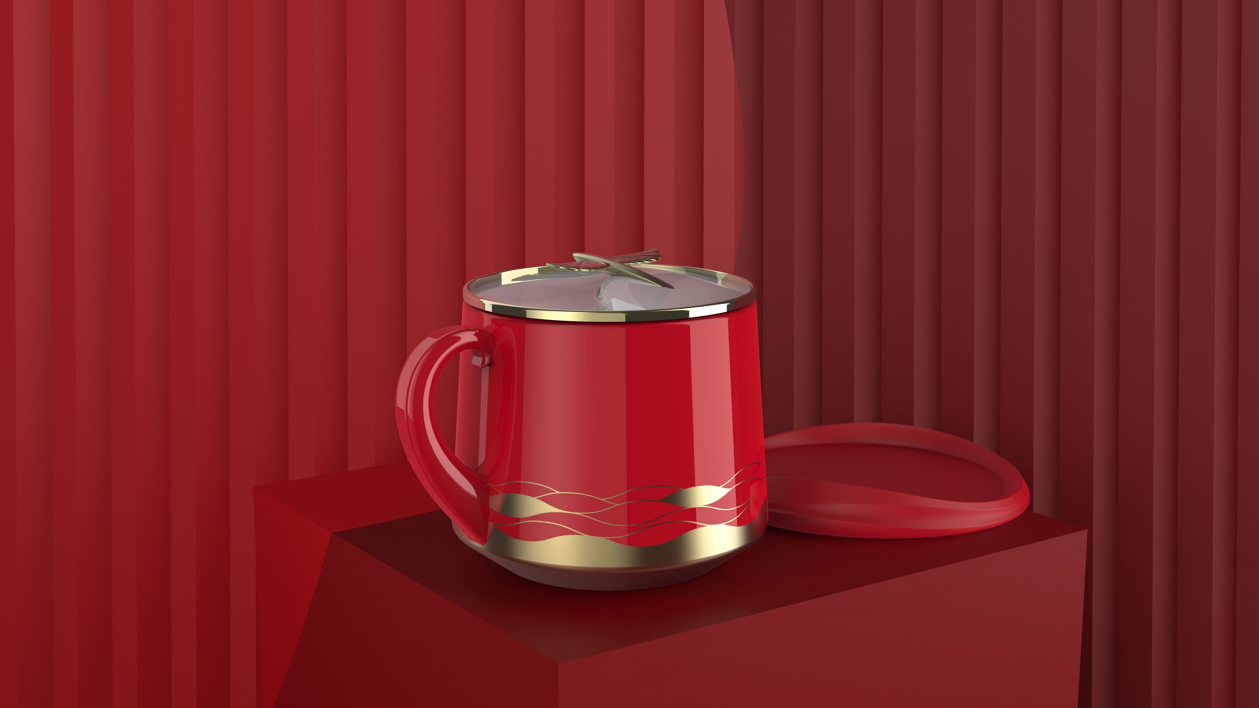 AI you，Gem you，young people，Flying fish，Mug，sea wave，sea，