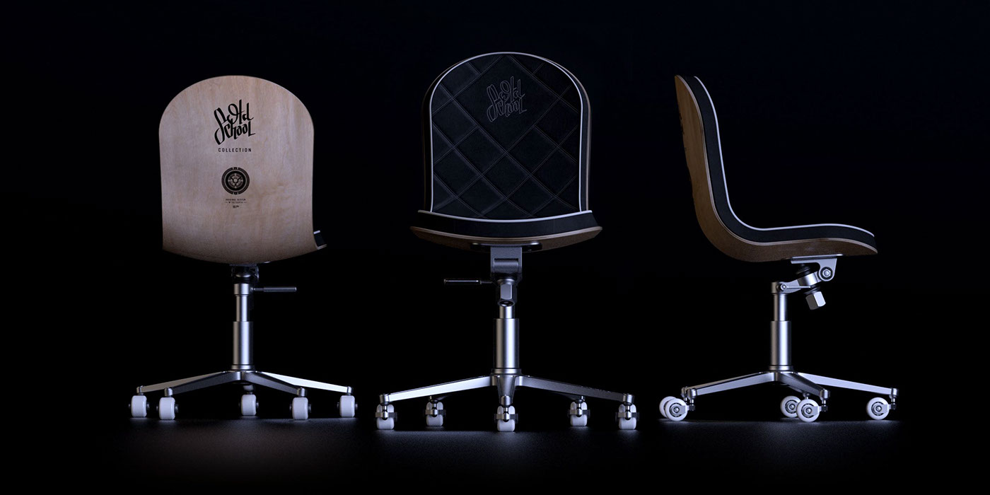 Old School，Student chair，Industrial wind，chair，