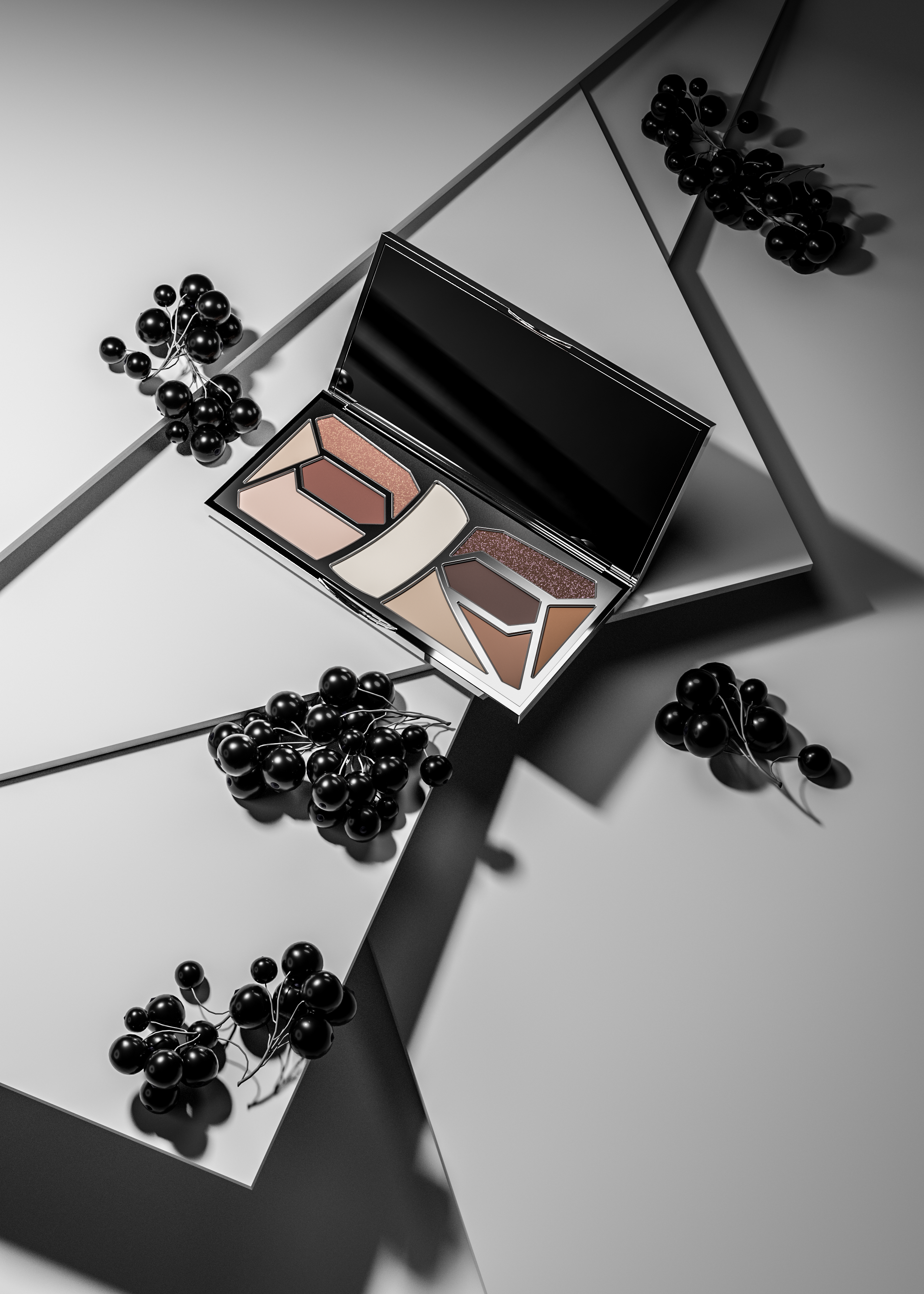 Cosmetics，Eye shadow，Diamonds，shine，cabinet，