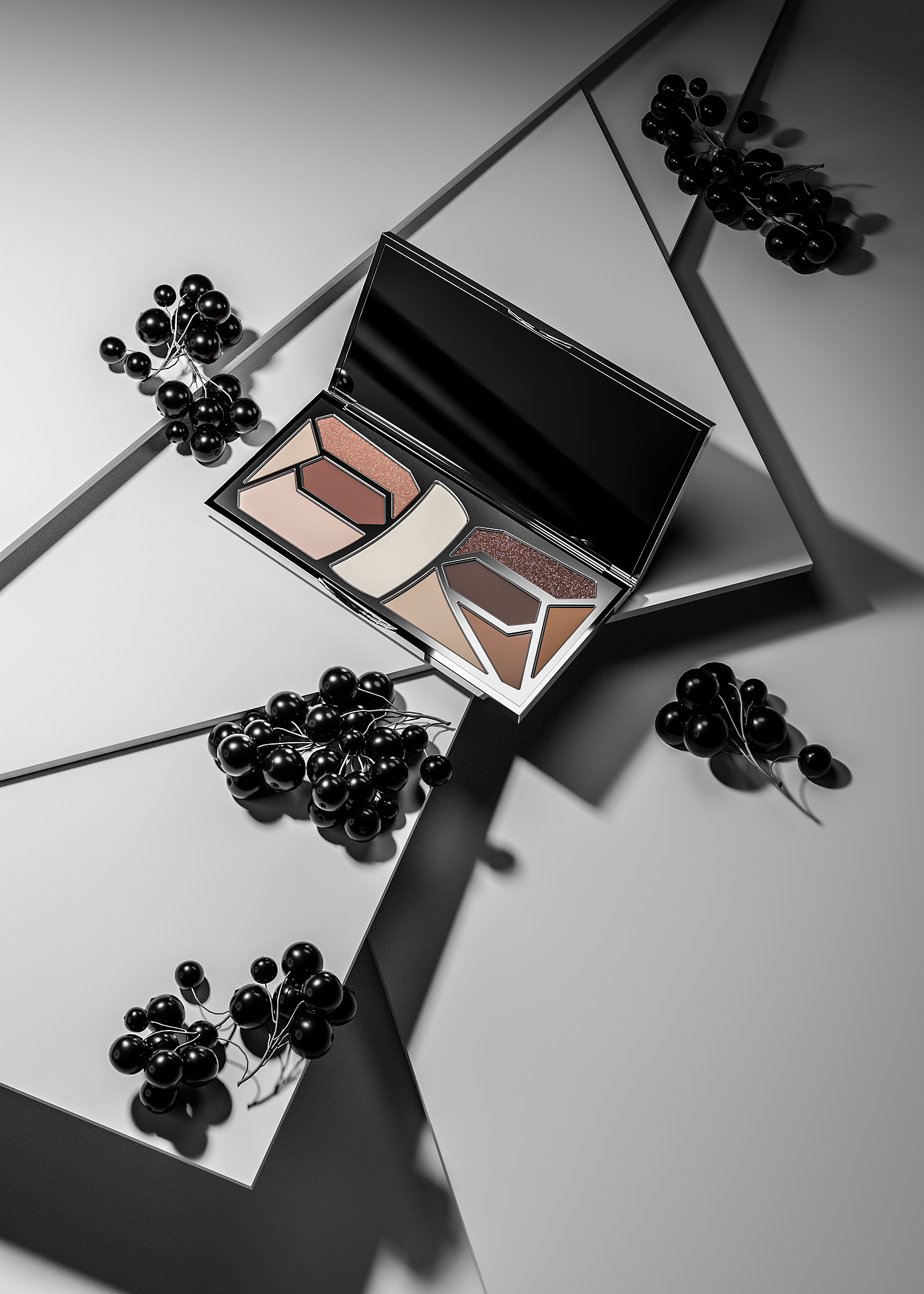 Cosmetics，Eye shadow，Diamonds，shine，cabinet，