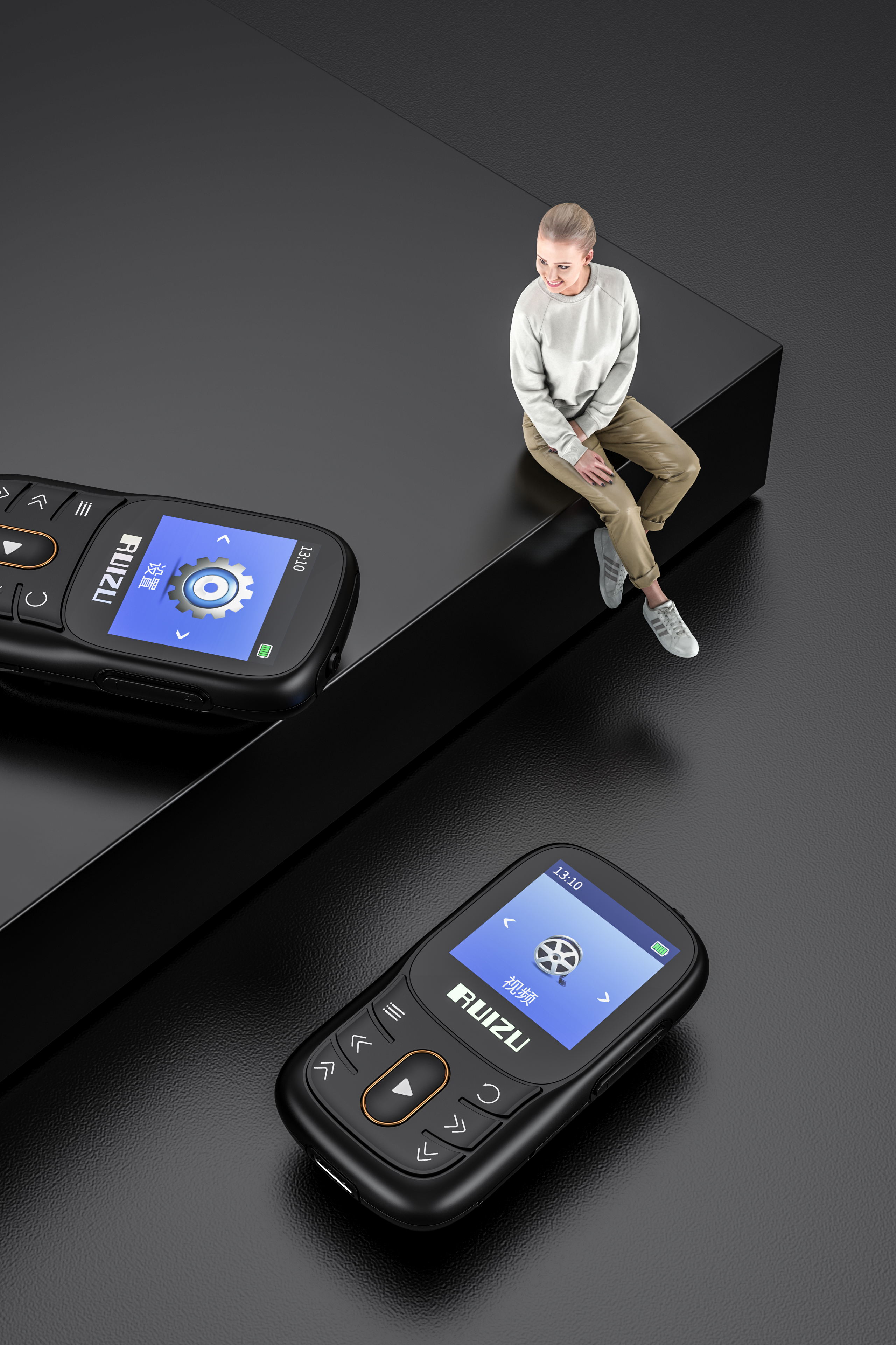 Product rendering，mp3，data line，