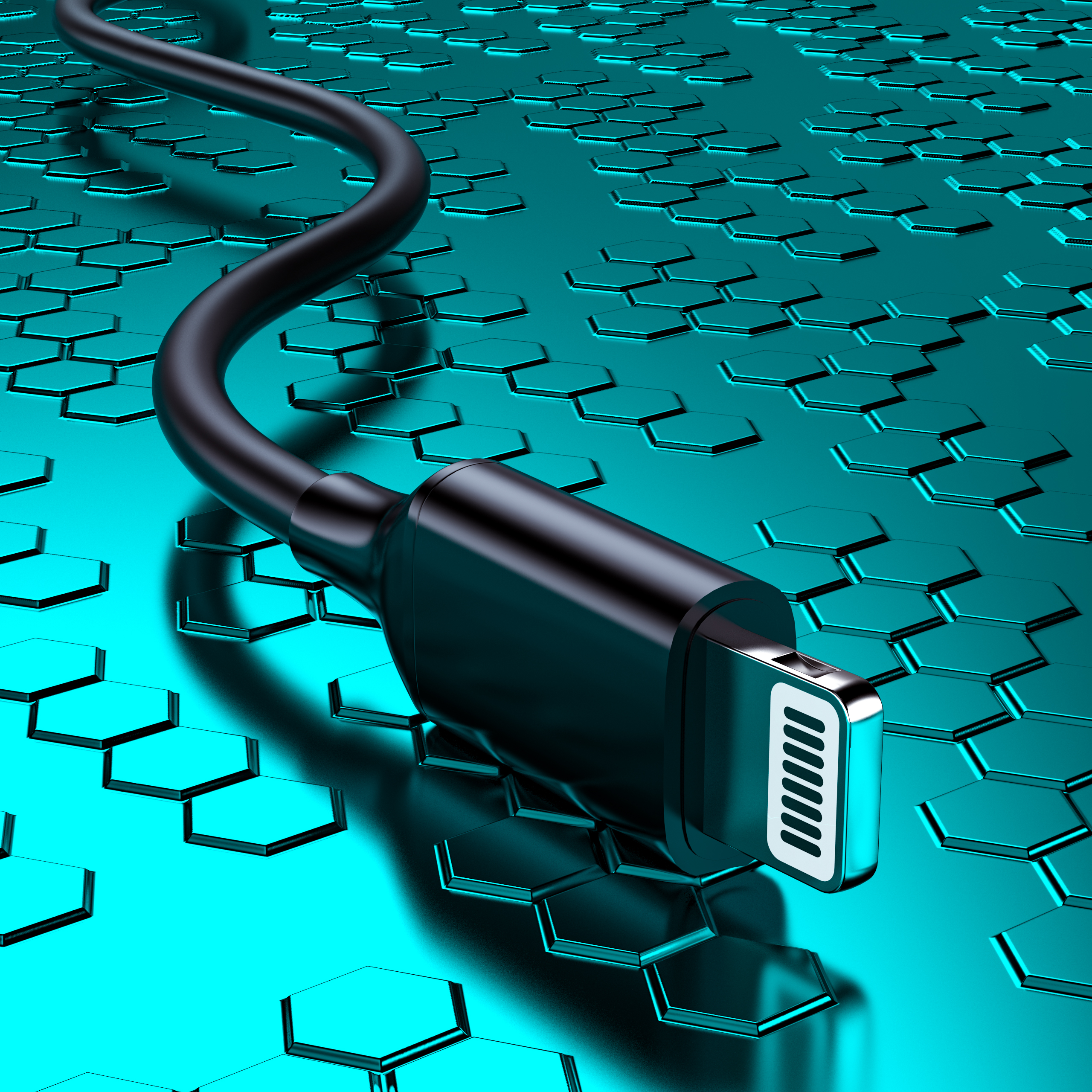 Product rendering，mp3，data line，