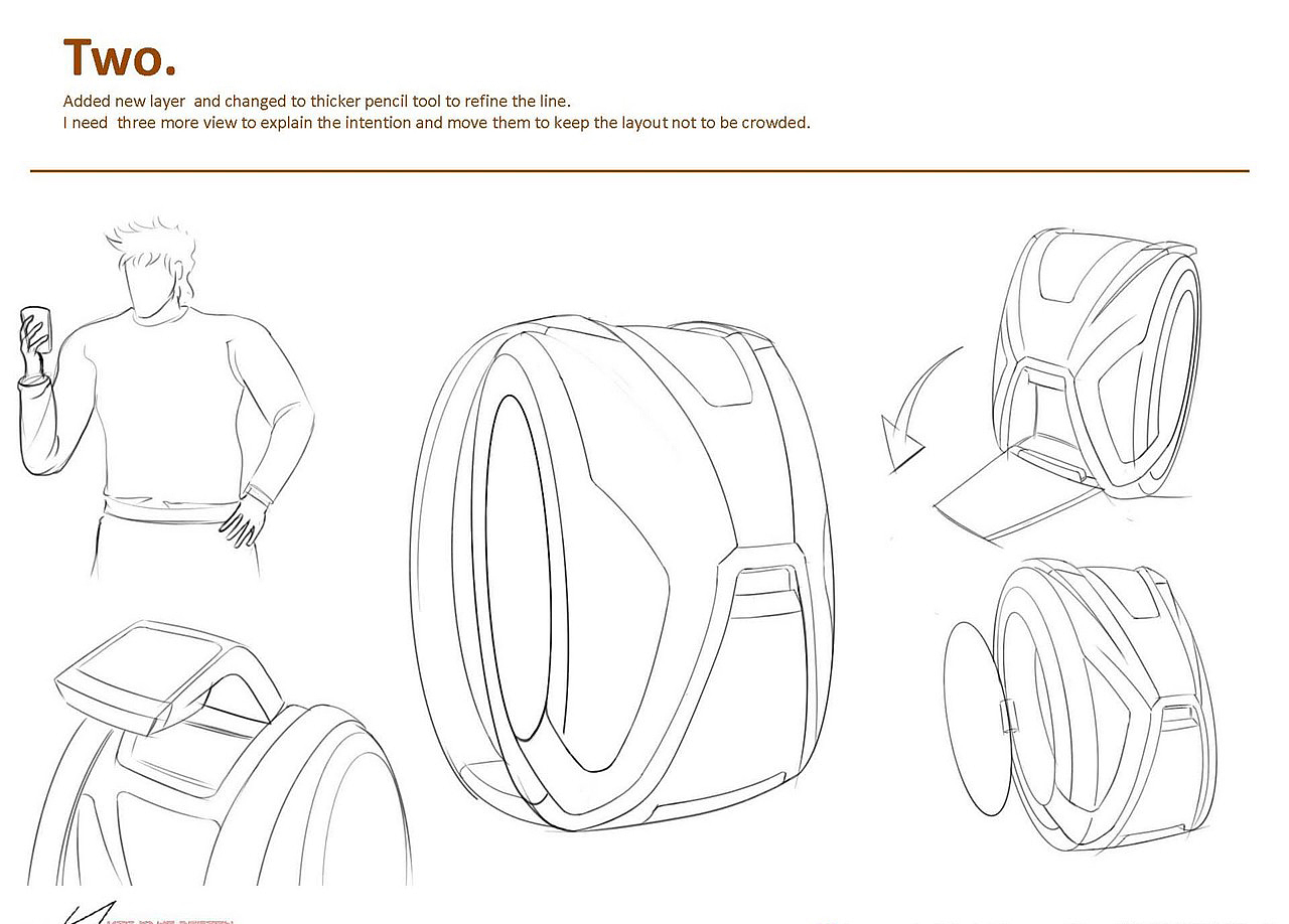 Hand drawn renderings，Schoolbag design，course，Detailed steps，