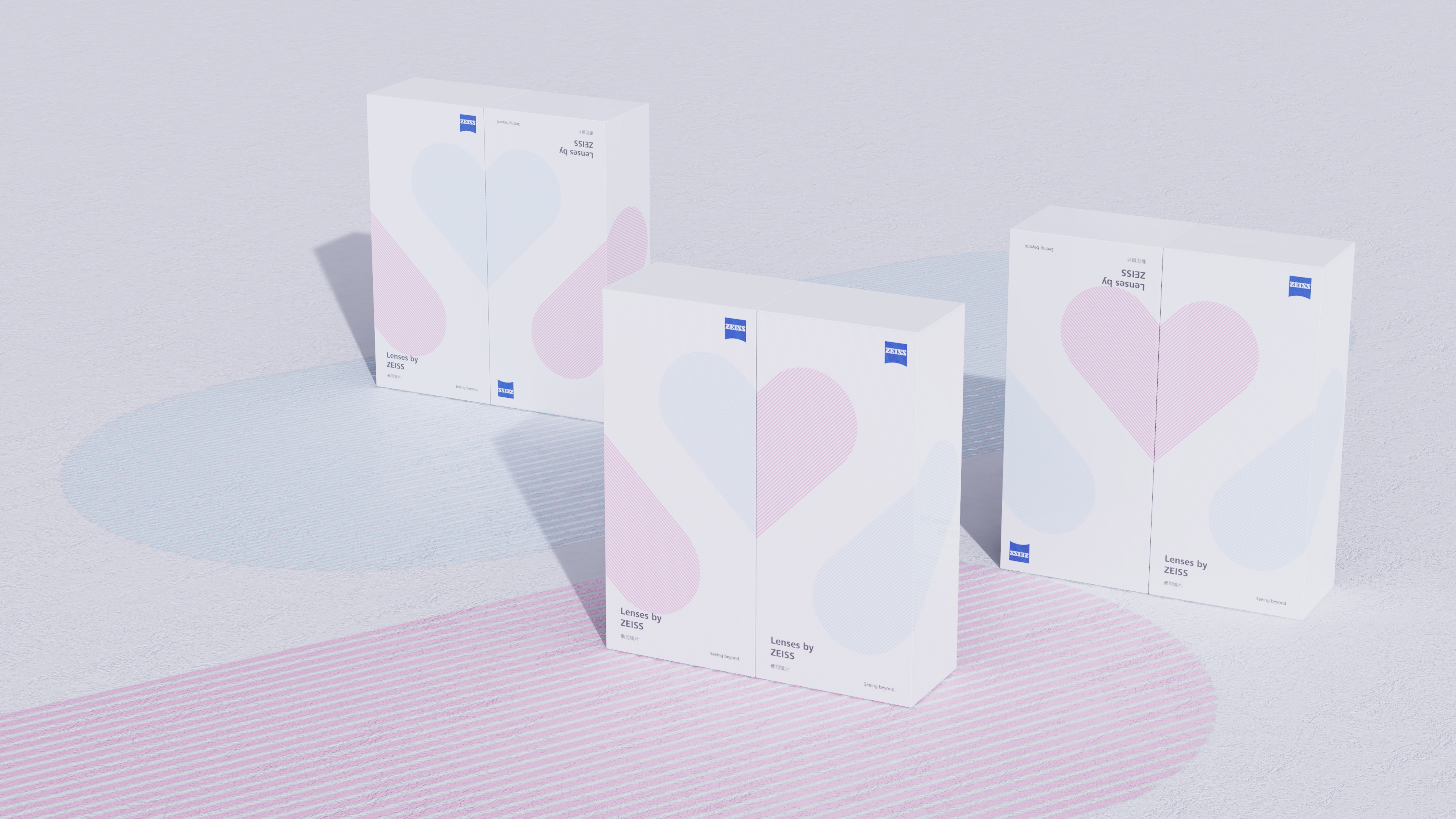 packing design，glasses case，zeiss ，