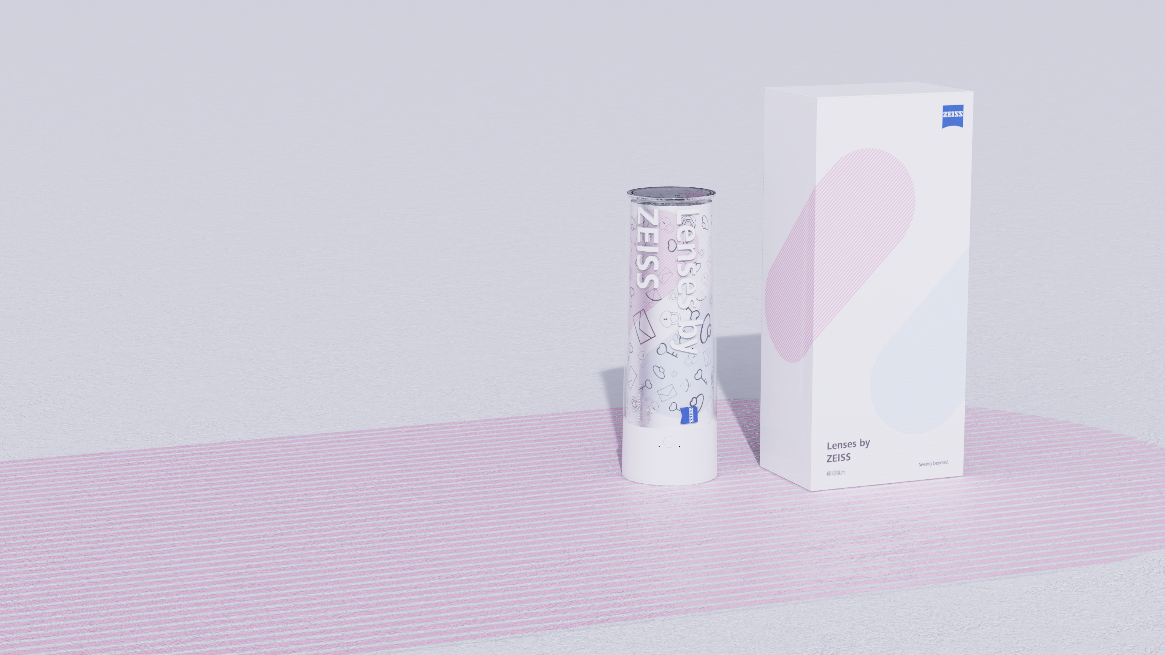 packing design，glasses case，zeiss ，