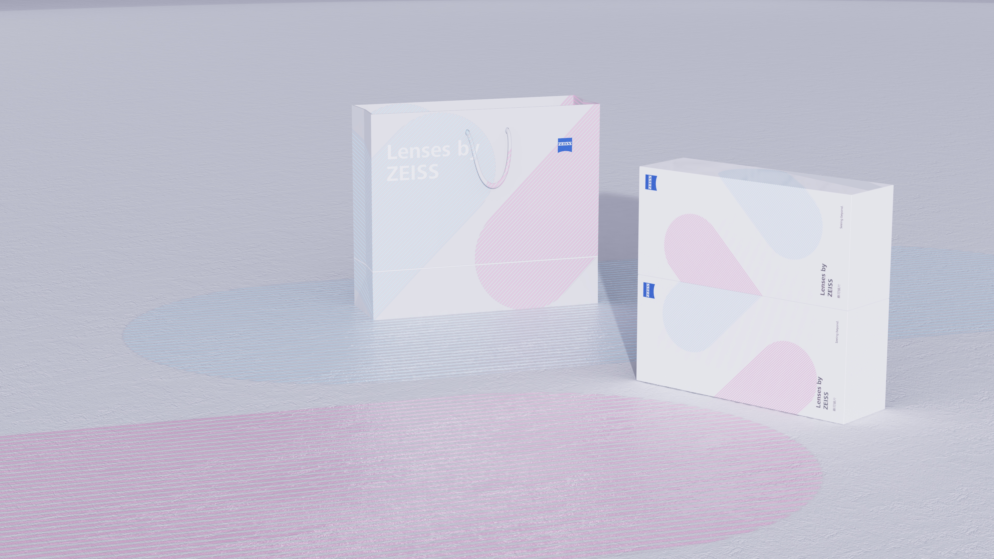 packing design，glasses case，zeiss ，