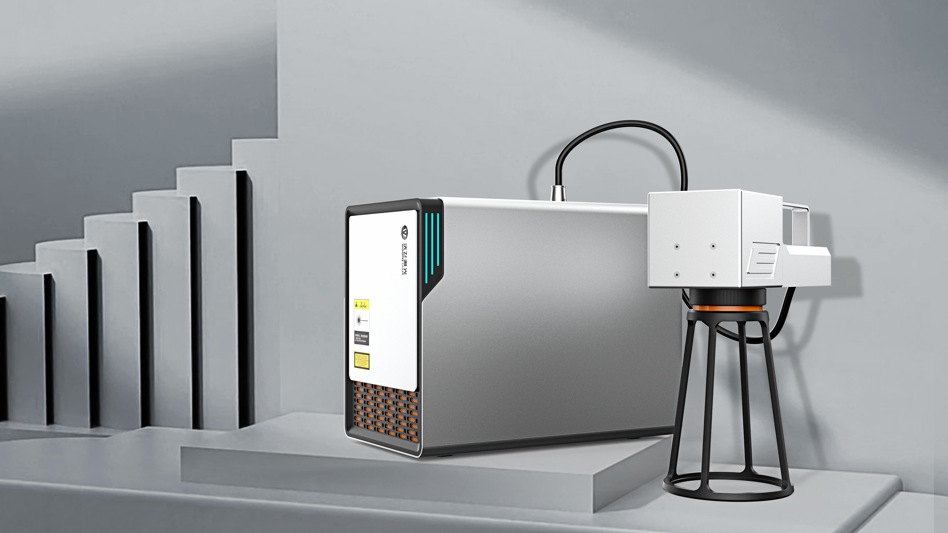 Break the traditional desktop laser marking machine and clean and mark，