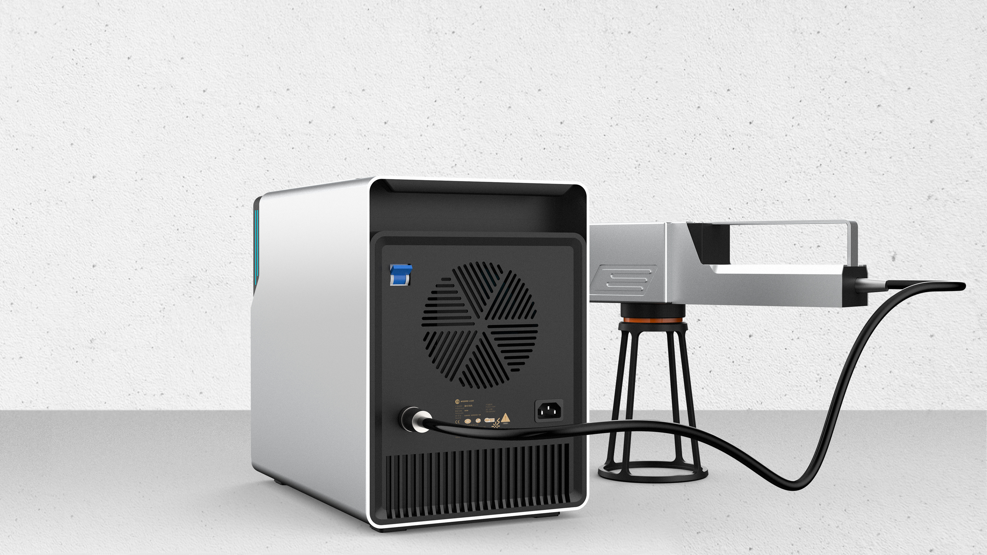 Break the traditional desktop laser marking machine and clean and mark，