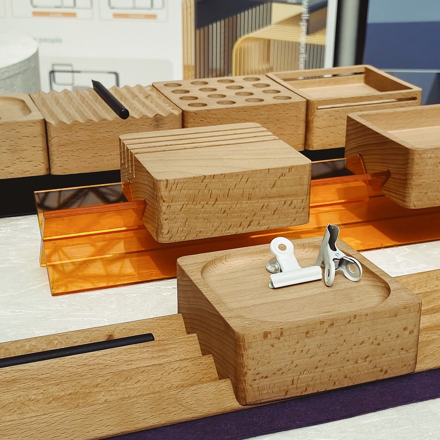 Mortise and tenon，Cultural creation，woodiness，Receive，Acrylic，Graduation project，