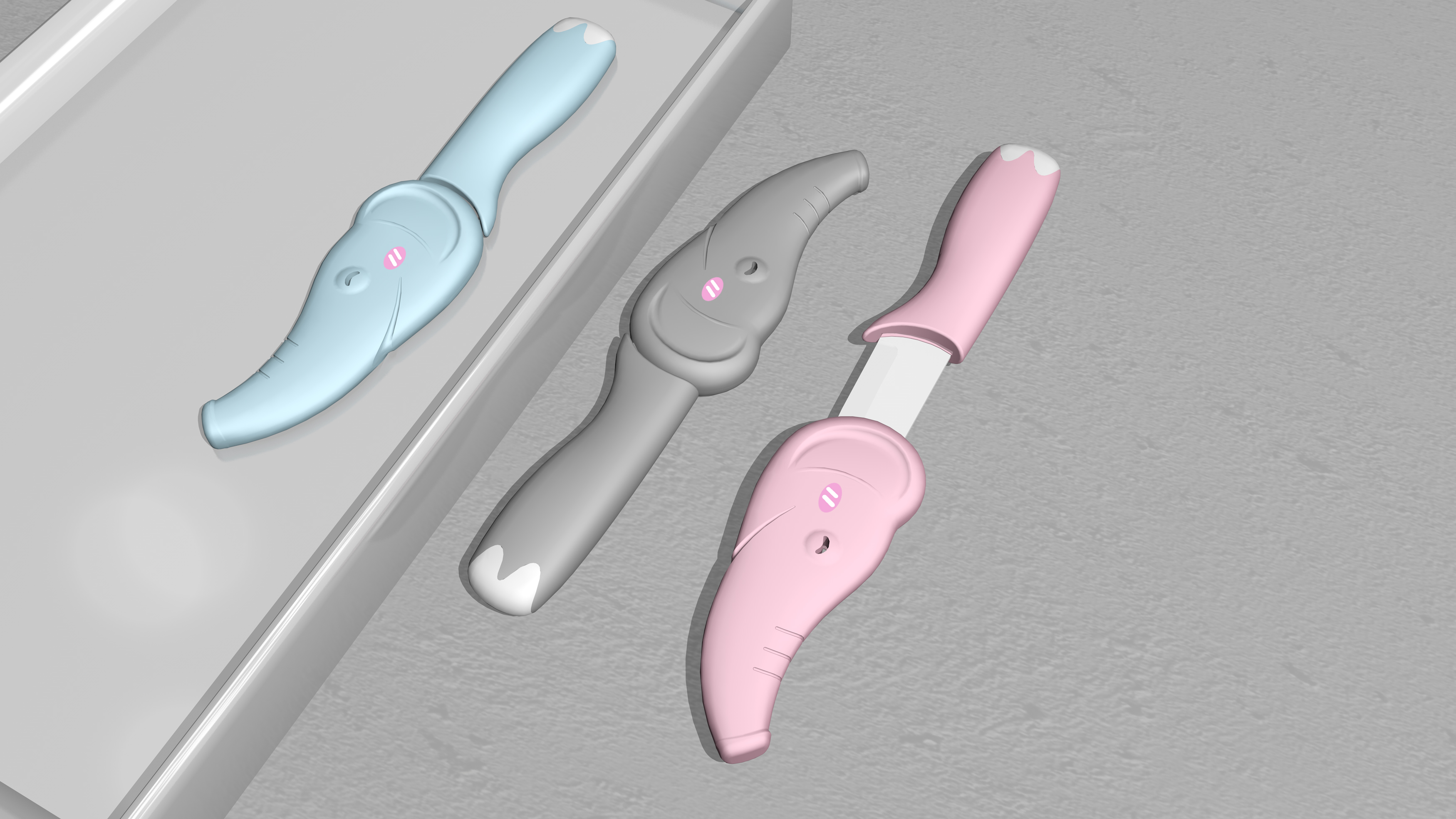 Elephant ceramic fruit knife，