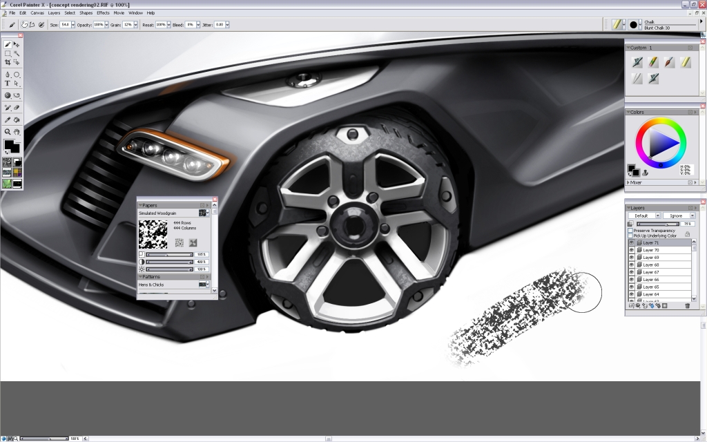 Ubee ，step，Car rendering，course，