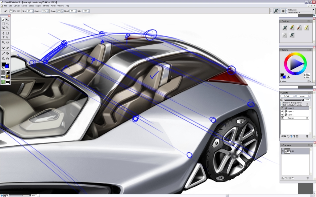 Ubee ，step，Car rendering，course，