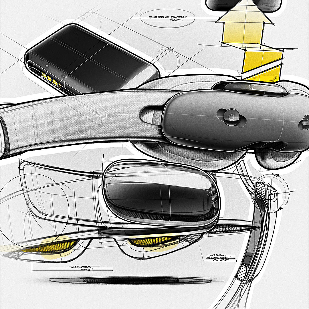 industrial design，Hand drawn，sketch，illustration，