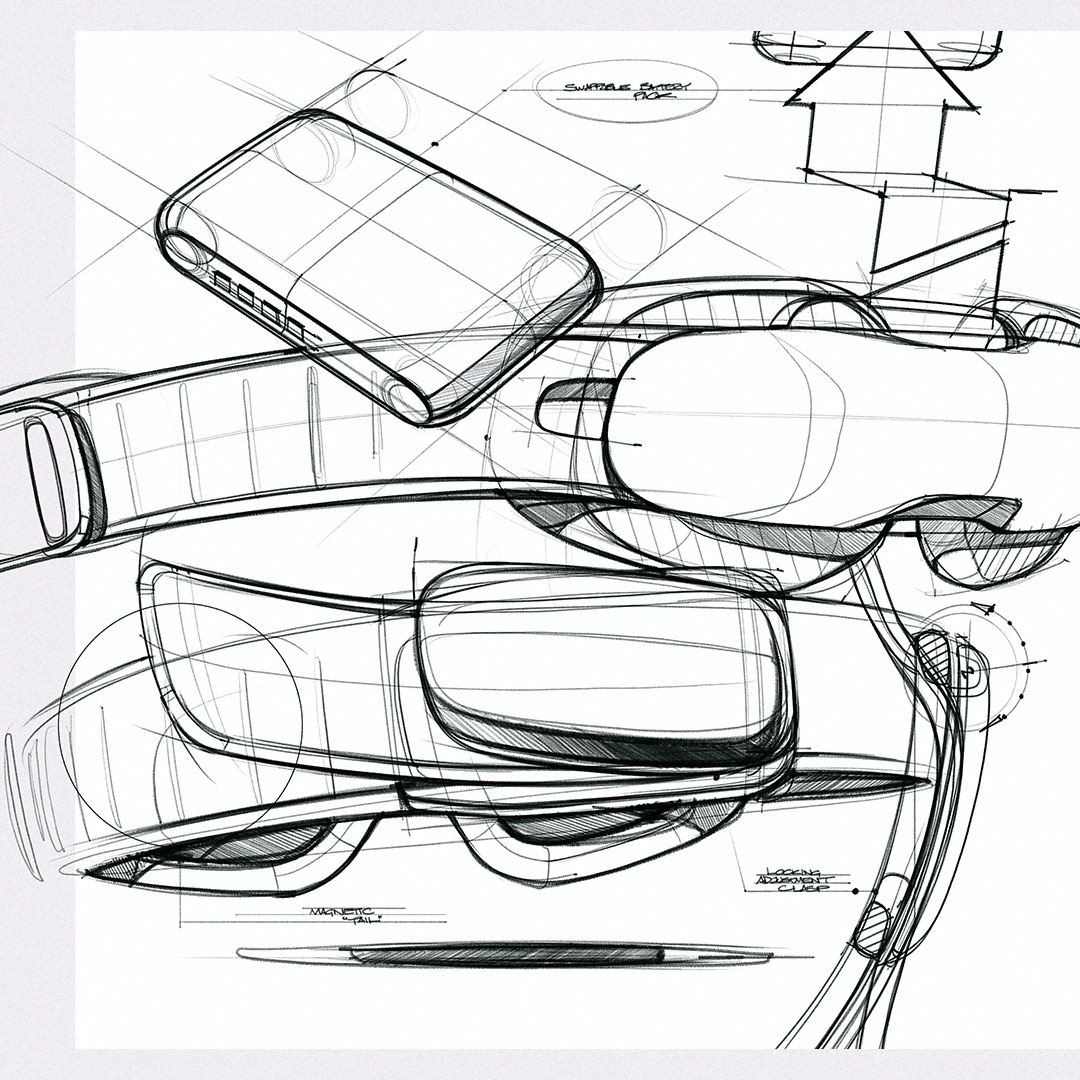 industrial design，Hand drawn，sketch，illustration，