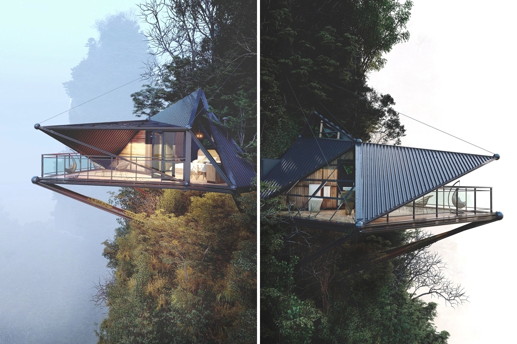 Architecture，Interior design，log cabin，industrial design，