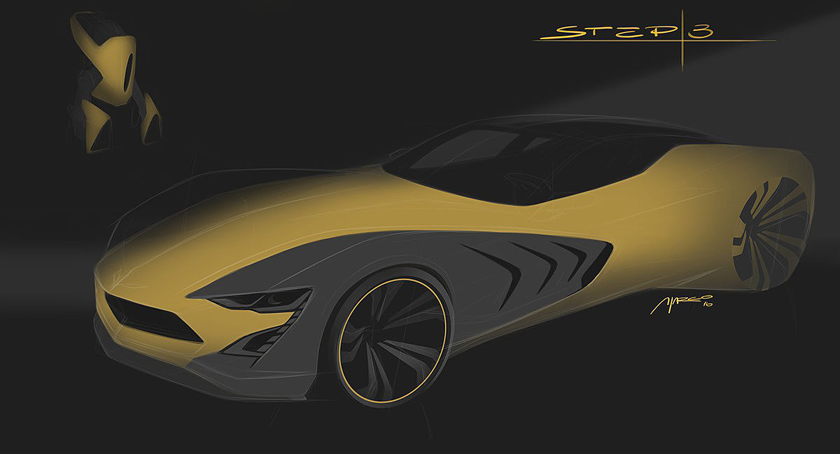 Automotive Designer，photoshop，Hand drawn，Automobile renderings，