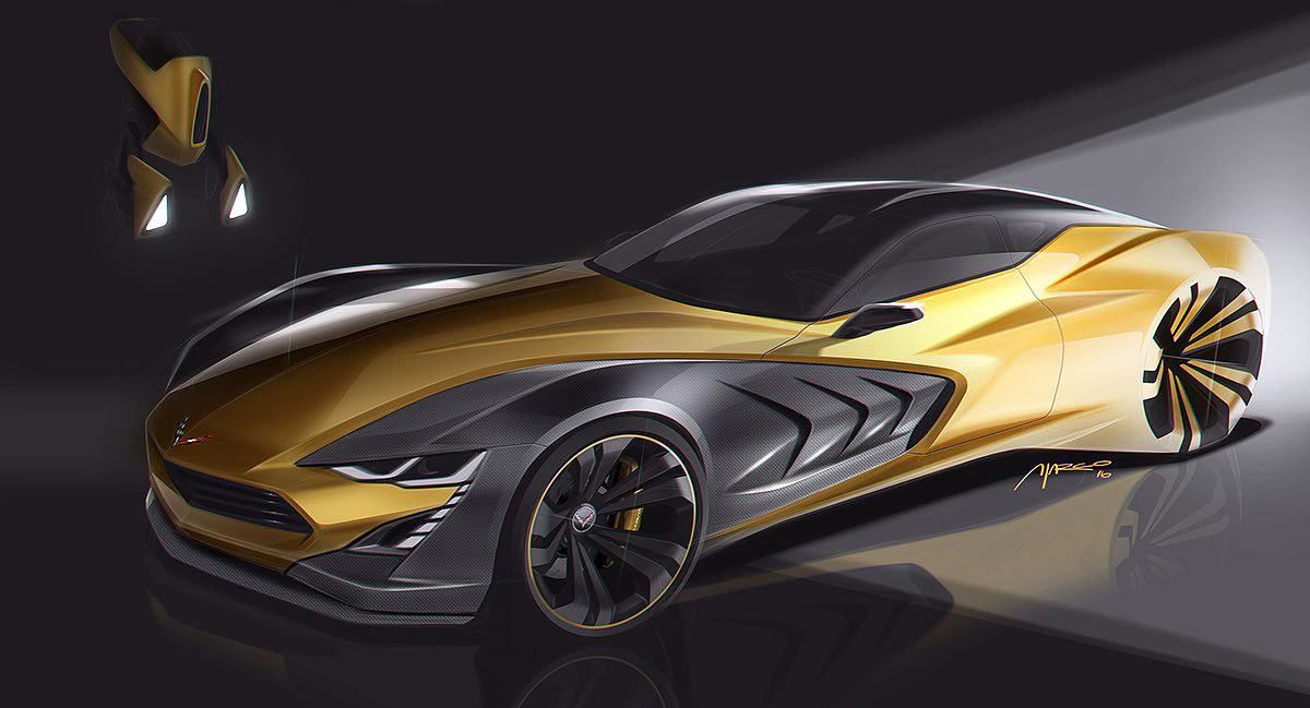 Automotive Designer，photoshop，Hand drawn，Automobile renderings，