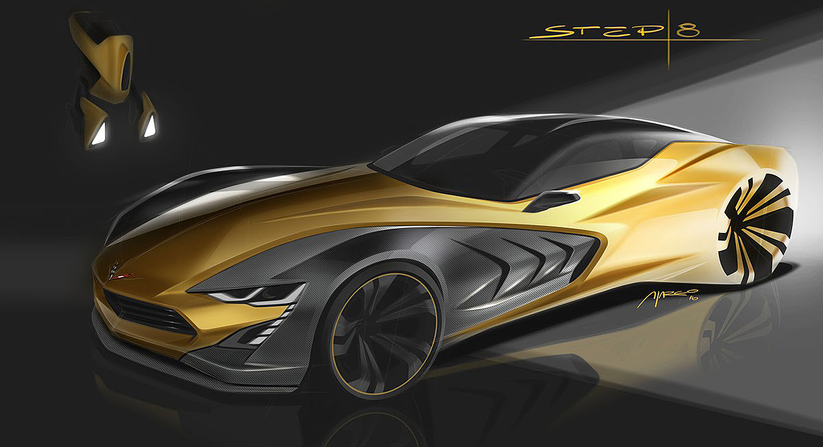 Automotive Designer，photoshop，Hand drawn，Automobile renderings，