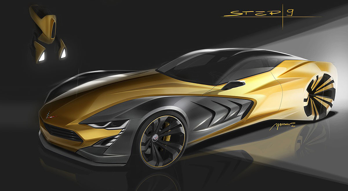 Automotive Designer，photoshop，Hand drawn，Automobile renderings，