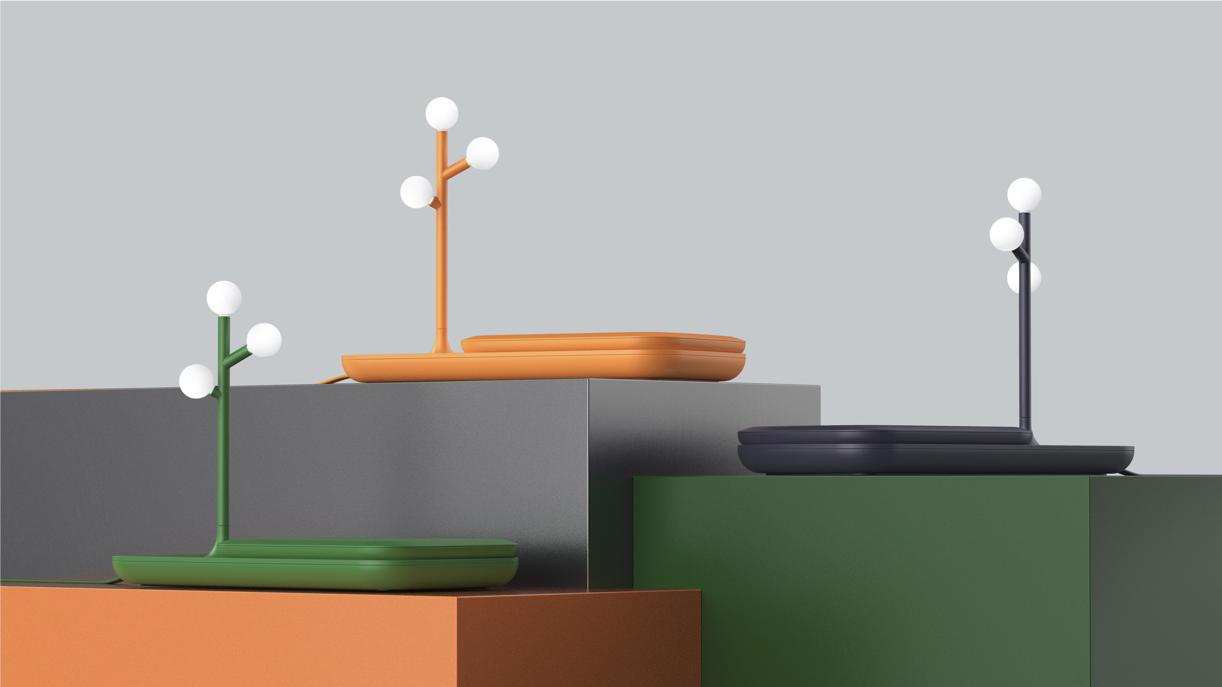 Night light，Atmosphere lamp，portable battery，Wireless charging，Receive，desktop，