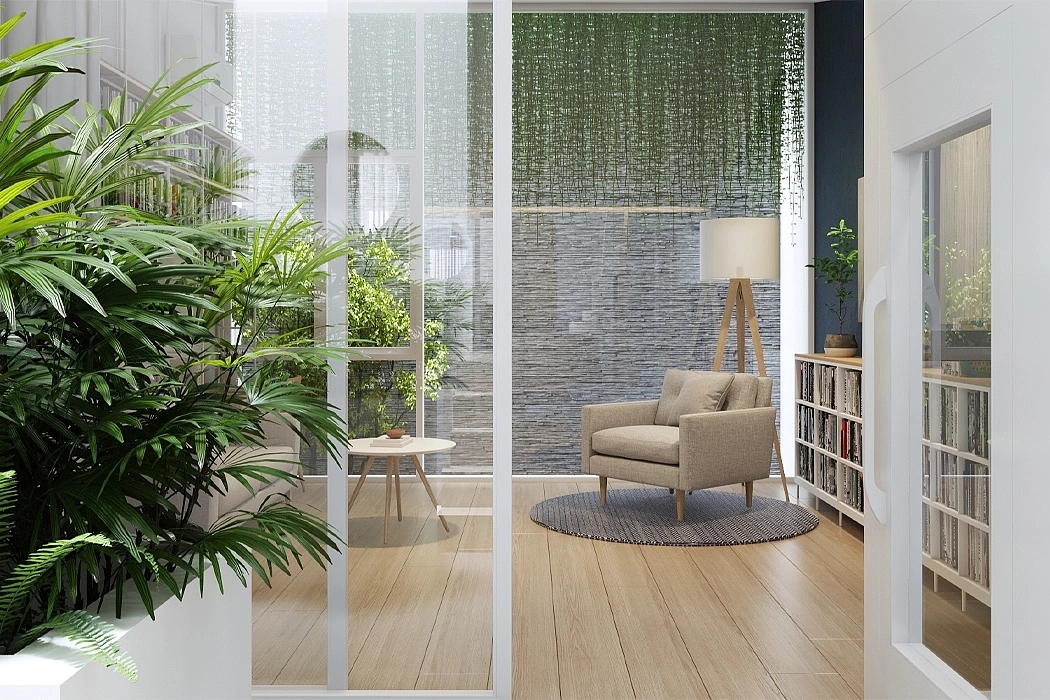 Architectural design，Interior design，Da Nang house，Four storey residence，