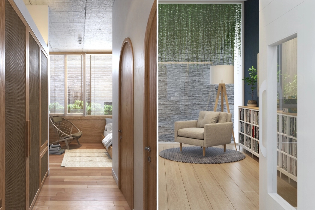 Architectural design，Interior design，Da Nang house，Four storey residence，