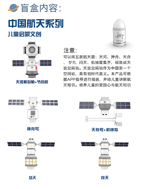 文创，盲盒，飞船，中国，空间站，玩具，教育，