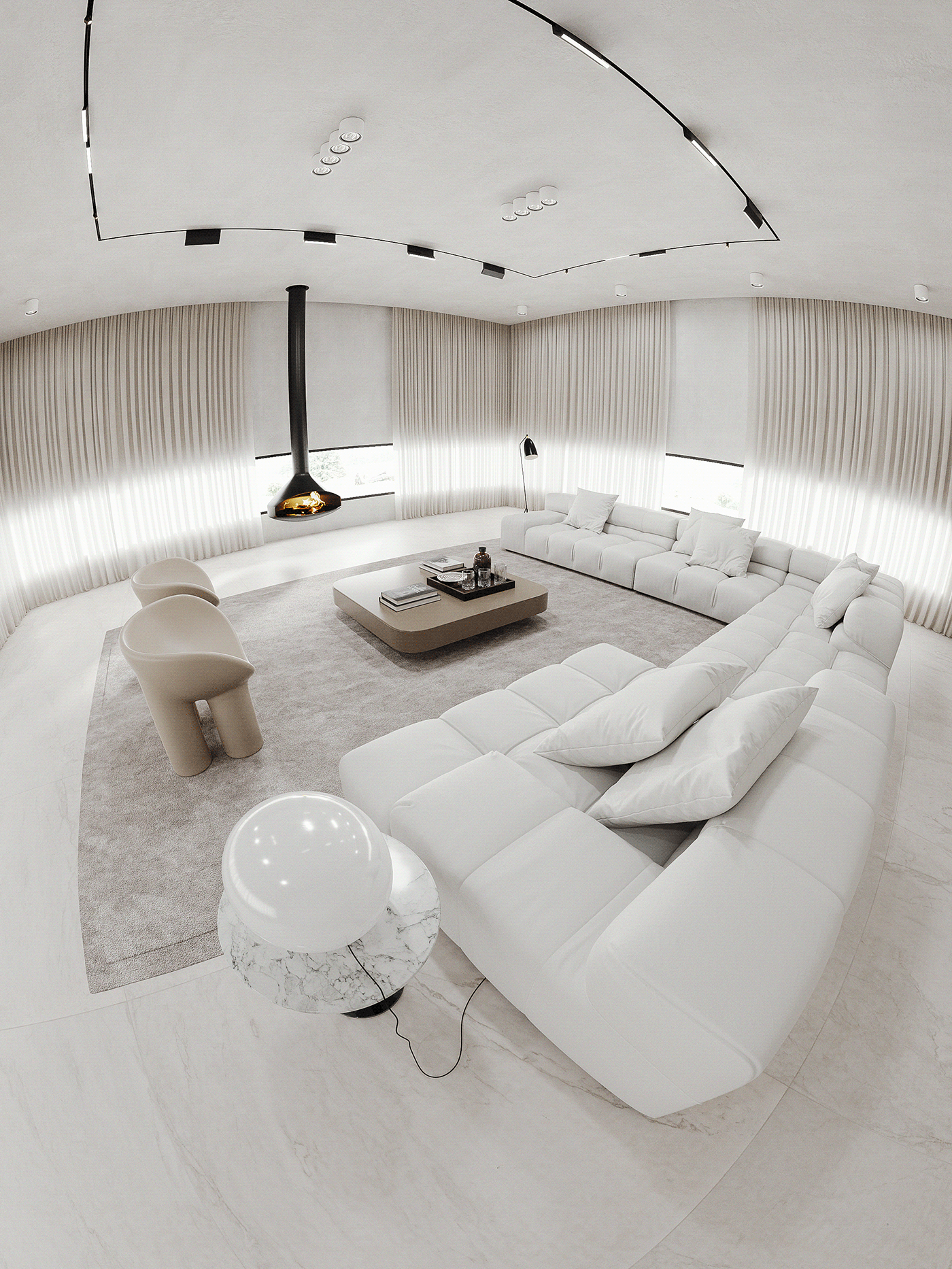 Interior design，cg，Warm color，