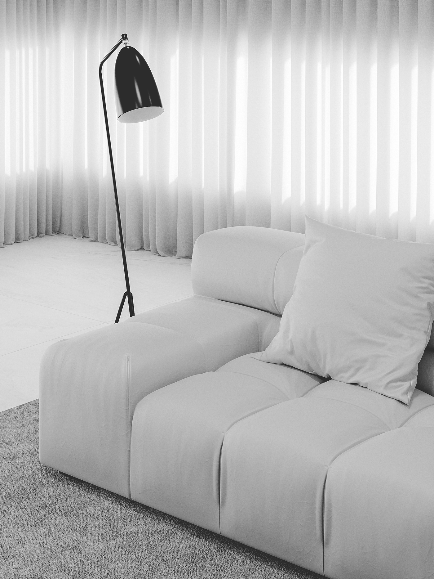 Interior design，cg，Warm color，