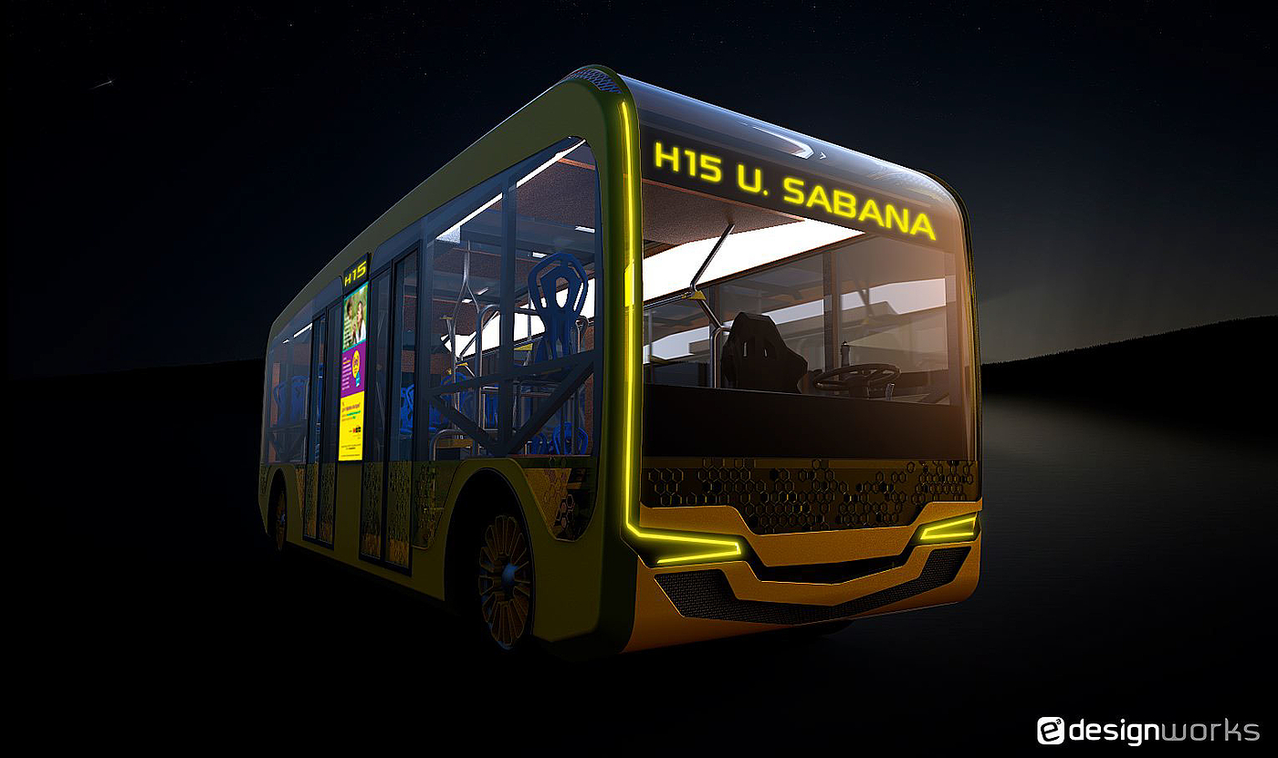 solar energy，Electric，bus，bus，Public transport system，