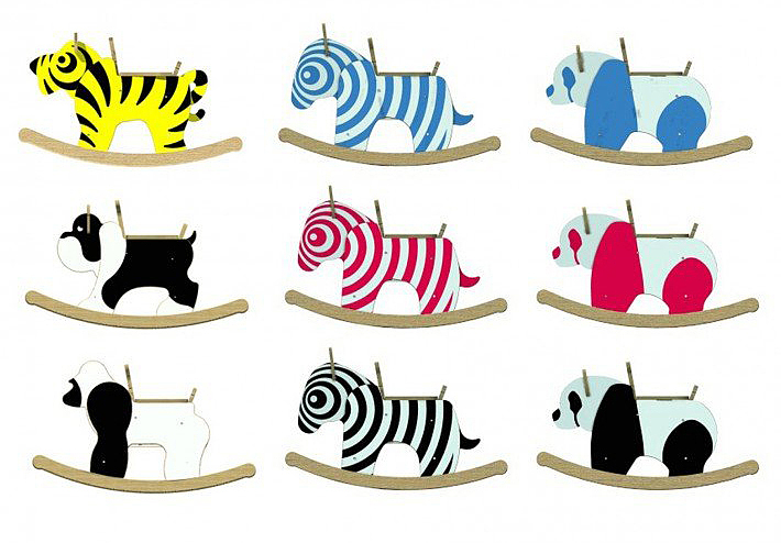 Children's Toys，zebra，Rocking chair，