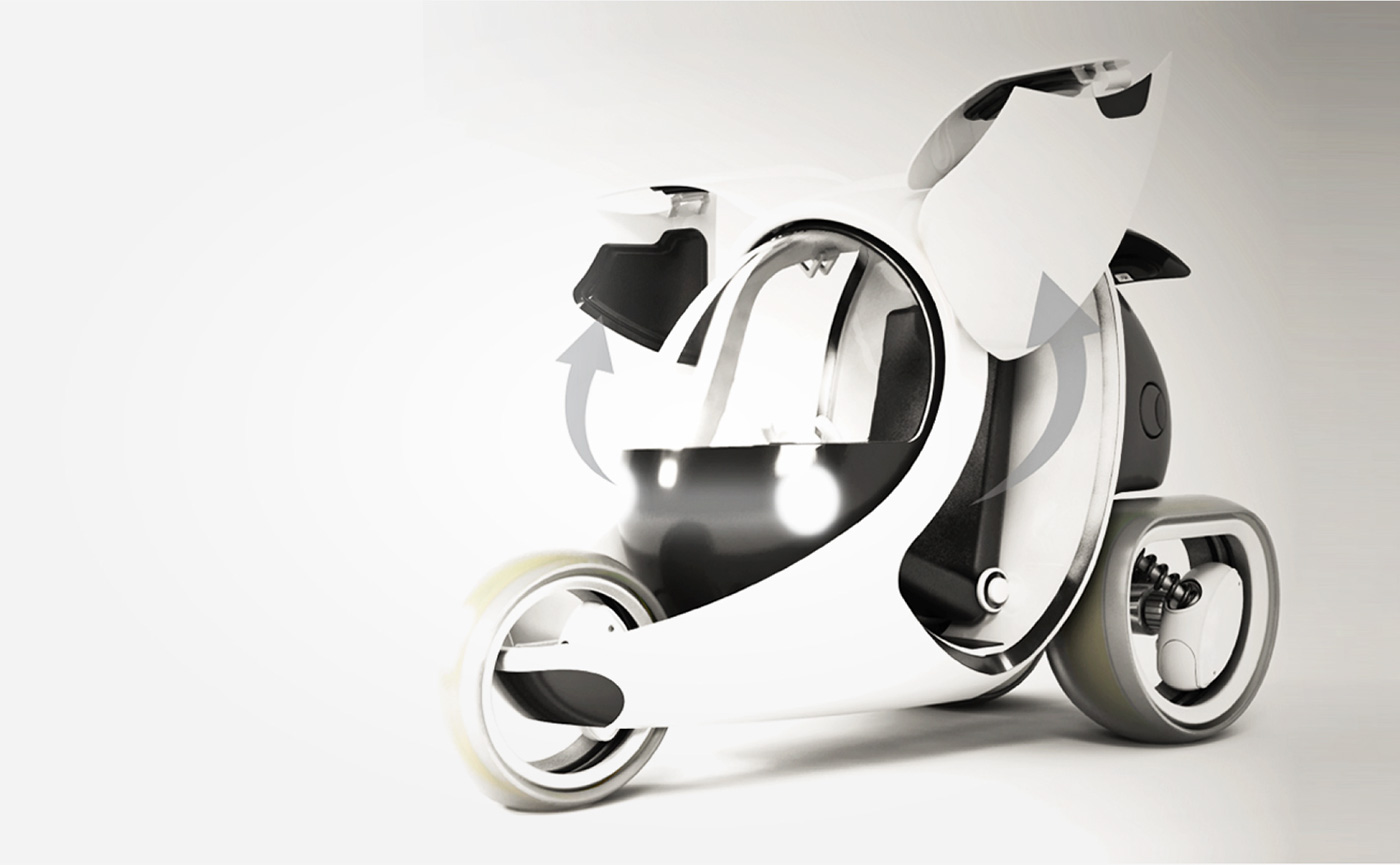 small-scale，vehicle，Concept car，Round，convenient，