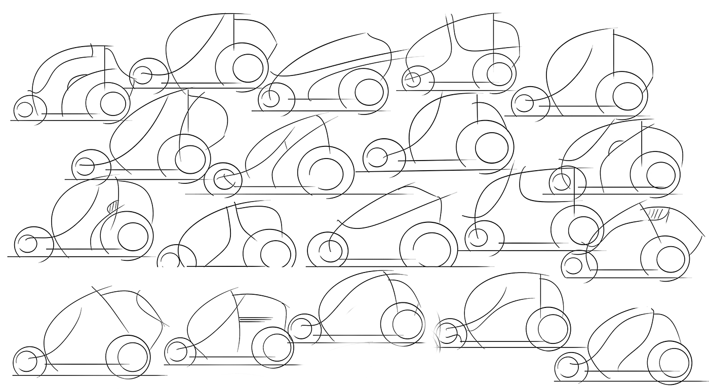 small-scale，vehicle，Concept car，Round，convenient，